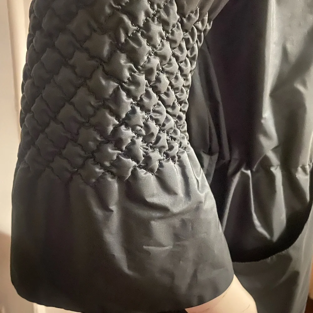 Ermanno Scervino Avant Garde Black Ruffled Collar Coat